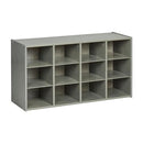 ECR4KIDS STREAMLINE 12 CUBBY TRAY STORAGE CABINET 3X4 CLASSROOM FURNITURE - GREY - Brand New