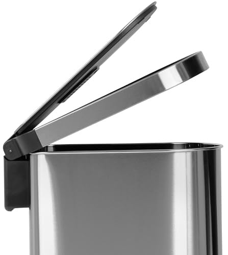 SIMPLI-MAGIC 50 LITER / 13.2 GALLON SOFT-CLOSE TRASH CAN - STAINLESS STEEL - Like New