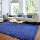 Merelax Soft Modern Indoor Large Shaggy Rug 6x9 Feet Light Navy - Brand New