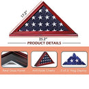 SNAIL Flag Display Case Triangle Military Shadow Box 5'x9.5' Flag Case - CHERRY Like New