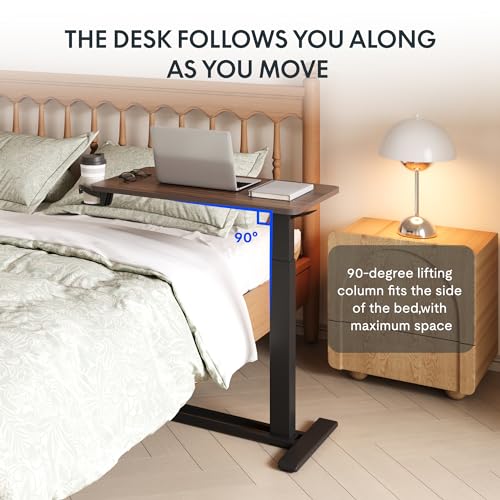 FLEXISPOT Medical Adjustable Overbed Bedside Table with Wheels Standing Desk Like New