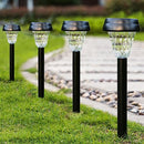 LANSGARINE 12 Pack Solar Pathway Lights, LT09-12 89835, Stainless Steel/Black Like New