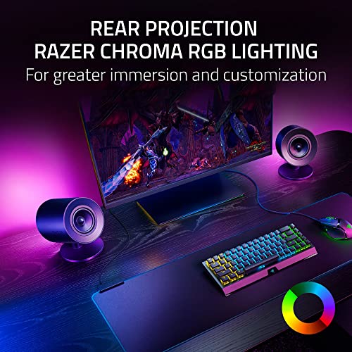 Razer Nommo V2 Full-Range 2.1 PC Gaming Speakers Wired Subwoofer THX - Black - Like New