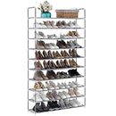 TECHMILLY 10 Tiers Shoe Rack Storage Organizer Cabinet - Grey - Brand New