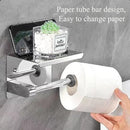 Toilet Paper Holder with Phone Shelf Stainless Steel Bathroom Tissue Roll Holder Like New