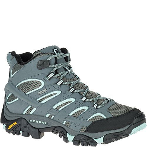 J06060 Merrell womens Moab 2 Mid Gtx Hiking Boot, Grey Sedona Sage, Size 8.5 - Like New