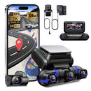 PRUVEEO Dash Cam, 4 Channel Front and Rear Inside, GPS WiFi, D90-4CH-RGW - Black Like New