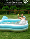 EVAJOY Inflatable Pool 4 Seats 4 Backrests Cup Holders EJ-HF038 - Blue/White Like New