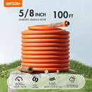 DRINCOSH Garden Hose 100 ft x 5/8" Flexible Hose Ultra Durable Water Hose ORANGE Like New