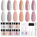 Beetles Nail Art - 6 Colors, Glitter Dip Kit - No LED Lamp Needed - Like New