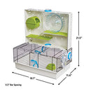 MidWest Homes for Pets Hamster Cage, 18.11 x 11.61 x 21.26" - 100-AR - White - Like New