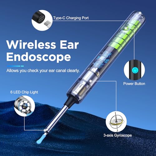 Ear Wax Removal, Ear Cleaner with Camera, Wireless Intelligent Visual Ear Picker Like New