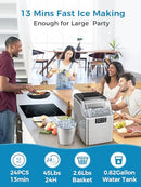 Kndko Ice Makers Countertop, 45Lbs,2-Way Add Water,Self Cleaning Ice Maker - Like New