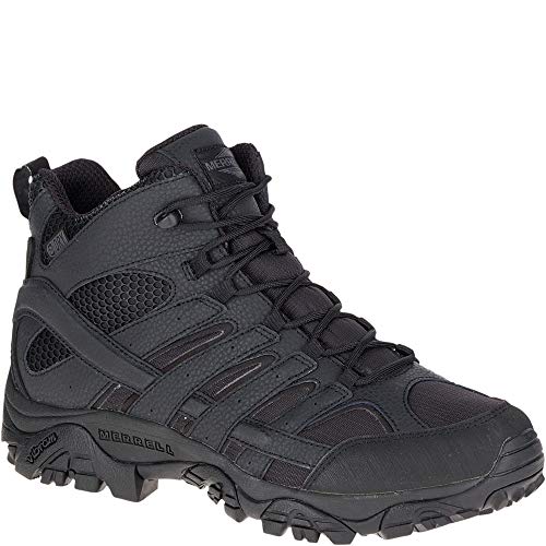 J15853W Merrell Men's Moab 2 Mid ET Tactical Boot Black Size 9.5 Wide - Like New