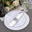 WELLIFE 350Pcs Silver Plastic Plates - Disposable Silverware - Like New