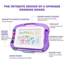 WELLCHILD MAGNETIC DRAWING BOARD, LARGE ETCH MAGNET FOR KIDS, XB011 - PURPLE - Like New