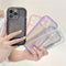 WDTURNS iPhone 14 Pro Case, Transparent TPU Protective Case - Pink Like New