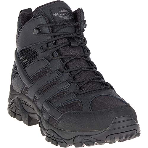 J15853W Merrell Men's Moab 2 Mid ET Tactical Boot Black Size 9.5 Wide - Like New