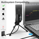 FIFINE USB MICROPHONE METAL CONDENSER MICROPHONE FOR LAPTOP MAC K669B - BLACK Like New