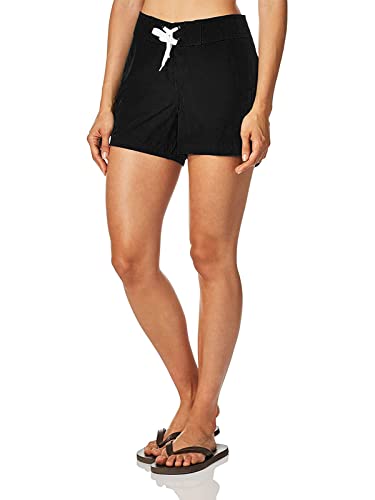 KANU SURF WOMEN'S BREEZE SOLID STRETCH BOARDSHORT - SIZE: WOMEN 14 - BLACK - Brand New