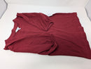 TIME AND TRU WOMEN'S COTTON CREWNECK TEE PUFF SLEEVES SIZE: XS - MAROON SUPREME - Brand New