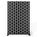 METAL PRIVACY SCREEN OUTDOOR 72" H×47" W,BALCONY SCREEN BLACK&SQUARE - BLACK - Like New
