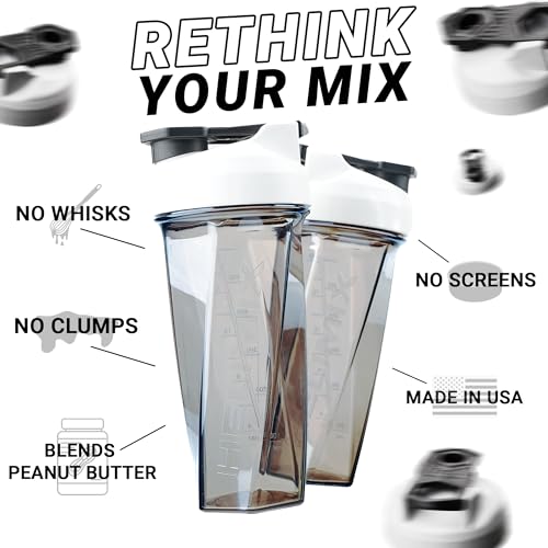 HELIMIX 2.0 VORTEX BLENDER SHAKER BOTTLE HOLDS UPTO 28OZ 10SMK-WHT - WHITE - Like New