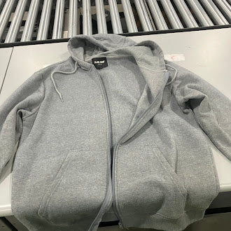 BLAZE BEAT SWEATER HOODIE WITH POCKETS FULL ZIP - SIZE: MEN L - GRAY - Like New