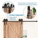 ZEKOO 10 FT Bypass Barn Door Hardware Kit One-Piece Rail Flat Wheel (10 Feet) - Brand New