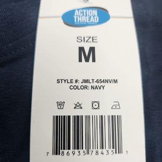 ACTION THREAD APARREL LIGHTWEIGHT LONG SLEEVE TEE SWEATER - SIZE: MEN M - NAVY - Brand New