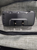 DKELI 18" LOCKING LAPTOP BACKPACK,INTEGRATED USB-A PORT, AUDIO JACK - GRAY/BLACK - Like New