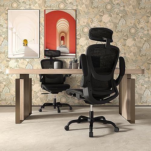 Ergonomic Office Desk Chair High Back Mesh Chair with Adjustable Flip-up Arms - Like New