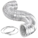 SIMPLE DELUXE 12" 25' DUCTING NON-INSULATED FLEX AIR ALUMINUM FOIL DUCT - SILVER - Like New