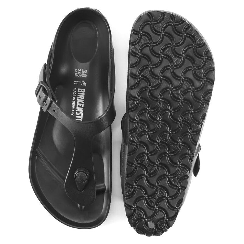 BIRKENSTOCK GIZEH EVA UNISEX SANDALS SIZE 4 MEN'S 6 WOMEN'S - BLACK - Like New