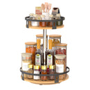 Wood Lazy Susan Organizer 2-Tier 360° Rotating Spice Rack, 11 Inch Lazy Susan - Like New
