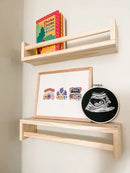 GENERIC FLOATING SHELVES, BURLYWOOD NURSERY BOOK SHELVES, 15.7 INCH - TAN - Brand New