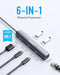 ANKER 6-IN-1 USB C HUB WITH 65W POWER DELIVERY, 4K HDMI, 1GBPS ETHERNET - GRAY - Like New
