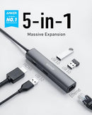 ANKER USB C HUB ADAPTER 5-IN-1 USB C ADAPTER 4K HDMI ETHERNET PORT - GRAY - Like New