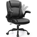 BRICK ATTIC LEATHER OFFICE CHAIR PU HOME COMPUTER DESK CHAIRS BACK SUPPORT BLACK - Like New