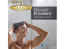 SPARKPOD 9.5" LARGE RAIN SHOWER HEAD - EGYPTIAN GOLD - Like New