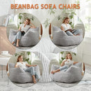 EBENCHICO Giant Bean Bag Chair Furniture Filling Plush Filling Fur Sofa Chair - Brand New