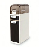 ANYASK 2-TIER SLIM BATHROOM STORAGE CABINET - WHITE/TRANSPARENT GRAY - Like New