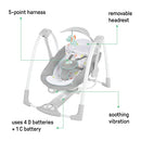 Ingenuity ConvertMe 2-in-1 Compact Portable Automatic Baby Swing & Infant Seat - Like New
