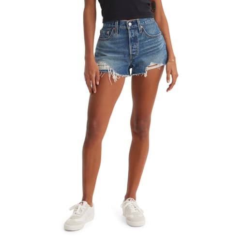 LEVI'S SIZE 27 WOMEN'S 501 ORIGINAL SHORTS - DARN IT NOW - Brand New