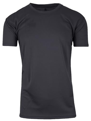 Galaxy by Harvic Men's Moisture-Wicking Wrinkle Free Tee S-2XL 3-Pack Black - Brand New