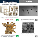 Newinhome Animal Heads Wall Decor 5pcs,Includes Metal Frame,Resin,Gold - Like New