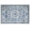 BIBB HOME WASHABLE FLANNEL PRINTED AREA RUG LATEX BACK 5X7FT - VINTAGE AZURE - Like New