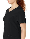CHEROKEE INFINITY WOMENS ROUND NECK SCRUB TOP 3 POCKETS SIZE WOMEN M BLACK - Brand New