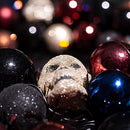 16 Inch Halloween Ball Wreath Lights Skull Ornament Garland Decoration - Brand New