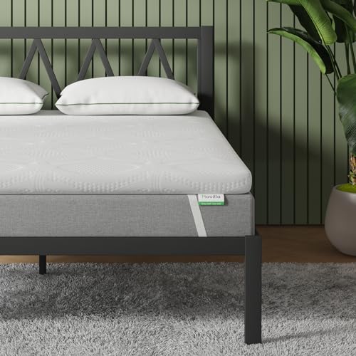 NOVILLA 3 INCH MATTRESS TOPPER TWIN VENTILATED DESIGN GEL MEMORY FOAM - Like New